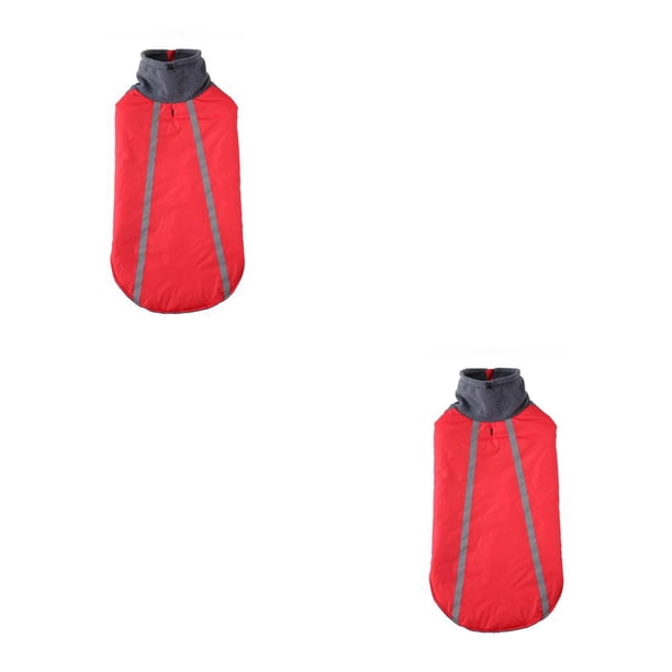 Methold Chaqueta reflectante para mascotas al aire libre ajustable pequeña mediana grande ropa invierno escalada decoración mono traje rojo L Type1 NO1