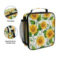 thumbnail image 2 of Square Insulated Lunch Bag Leak-proof Lunch Box for Outdoor Work Picnic10.5*3.5*9.5 Bright Yellow Sunflowers, 2 of 6