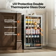 thumbnail image 5 of Ca'Lefort Beverage Refrigerator Cooler, 140-160 Can Freestanding Beverage Fridge,Mini fridge with Glass Door for Home/Bar/Office, 5 of 10