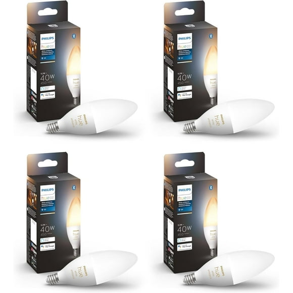 Bombillas LED inteligentes Philips Hue Candle 40 W B39, paquete de 4