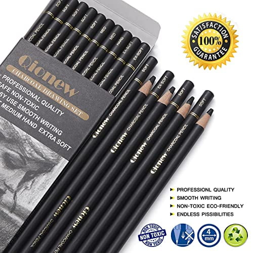 Qionew Professional Drawing Sketching Pencil Set - 12 Pack Art Drawing  Sketch