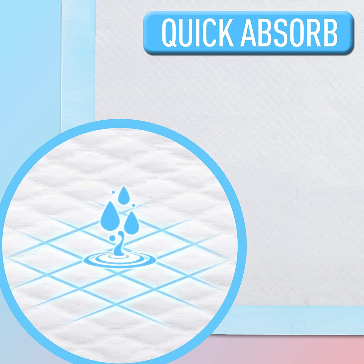 Dog and Puppy Training Pads,Potty Pads, Dog Pads Diapers Leak-Proof 6-Layer Pee Pads with Thicker Materials with Quick-Dry Surface for Potty Training - S Size for Small Dogs Pee Pads