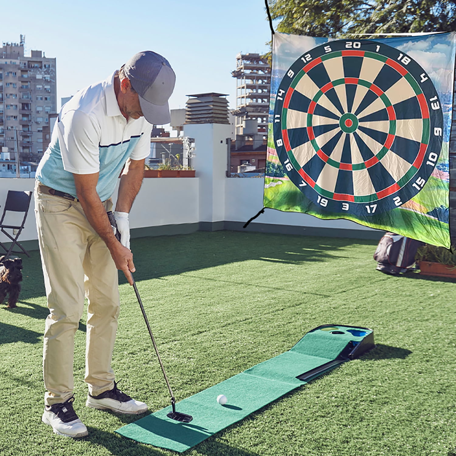 WEISIPU Giant Size Dart Chipping Golf Game Set Indoor Outdoor Fun for the Whole Family