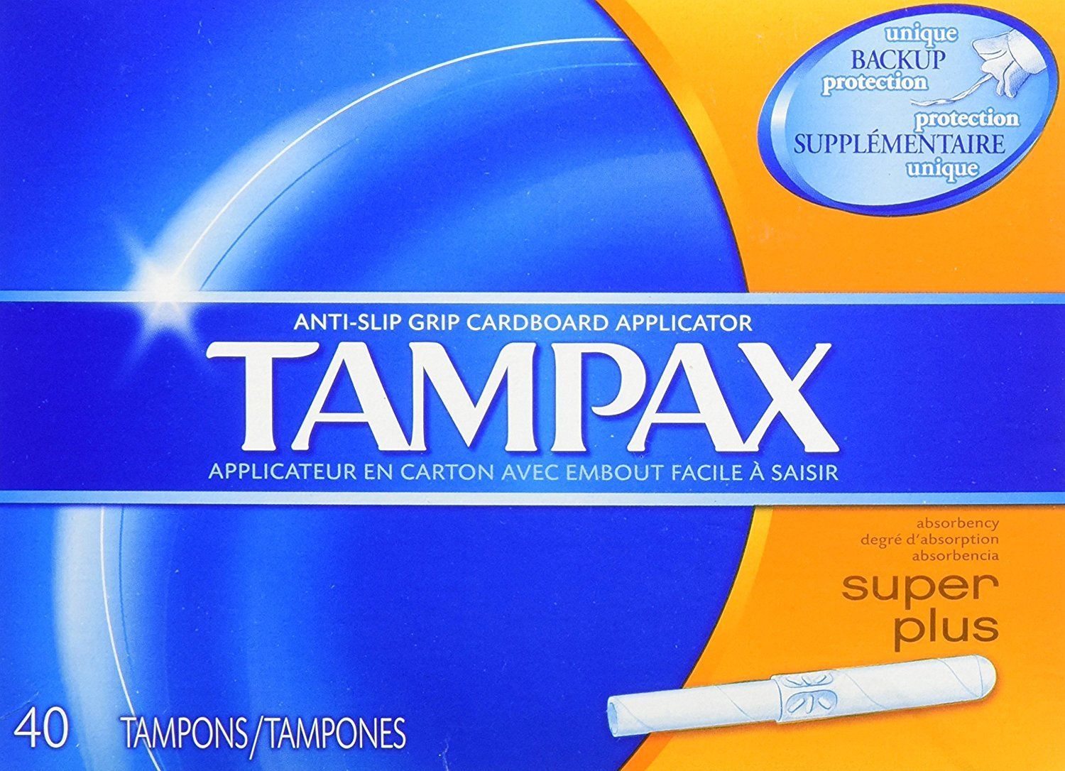 Tampax Tampons With Cardboard Applicator Super Plus 40 Ea 1 Pack 2