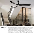 thumbnail image 2 of 903872FBB-LDD Hinkley Lighting Swell Illuminated - 3 Blade Ceiling Fan with Light Kit In Modern Style-15 Inches Tall and 72 Inches Wide-Matte Black, 2 of 16