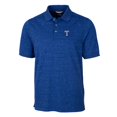 thumbnail image 2 of Men's Cutter & Buck Royal Texas Rangers Advantage Space Dye Tri-Blend Polo, 2 of 3