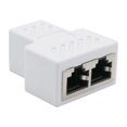 thumbnail image 1 of MesaSe 1 to 2 Dual Female Ports CAT5/6/7 RJ45 Splitter LAN Network Internet Adapter, 1 of 11
