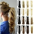 20"/ 22" Wavy Curly Wrap Hair Pieces Ponytail Drawstring Ponytail