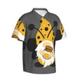 thumbnail image 2 of Daiia Bee Gnome With Sunflower Hawaiian Shirt for Men Gentle Cotton Regular Short Sleeve Casual-XX-Large, 2 of 9