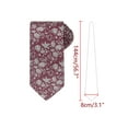 thumbnail image 2 of INSPIRE CHIC Men's Classic Self-Tie Flower Floral Pattern Neckties Formal Tie Wedding Elegant Red One Size, 2 of 4