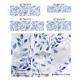 thumbnail image 3 of Kitchen Cafe Valance Curtain for Small Windows,Watercolor Blue Botanical Leaves Rod Pocket Short Valances Abstract Plants on White Window Treatment Panel for Living Room/Bedroom/Bathroom,60x18in, 3 of 9