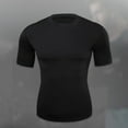 thumbnail image 2 of Men's Speed Dry Short Sleeve Compression Shirts, High Elastic Sports Baselayer T-Shirts Tops, Athletic Workout Shirt, 2 of 10