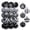 Black & White, variant on 30ct Christmas Ball Ornaments, 2.36 in Shatterproof Xmas Tree Decorations, Plastic Baubles for Holiday, Party, Wedding, or Home Decor, Red & Gold