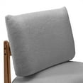 thumbnail image 5 of LUMAMIN Solid Wood Accent Chair, Upholstered Teddy Fleece Fabric Armless Reading Chairs for Living Room, Bedroom, Reading Corner, Modern Simple Design,Gray, 5 of 7