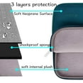 thumbnail image 3 of Mosiso Laptop Sleeve for MacBook Air 15 inch M3 A3114 M2 A2941 Lenovo Dell HP Asus Acer, Protective Neoprene Notebook Bag with Small Case, Deep Teal, 3 of 8