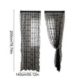 thumbnail image 3 of PYURTEP Vintage Lace Curtains 78 Inches Long, Floral Pattern Semi Blackout Sheer Curtains, Ruffled Edge Grommet Window Drapes for Living Room Bedroom, 3 of 6