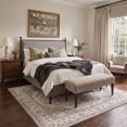 thumbnail image 2 of GENIMO 2'x7' Runner Rug, Machine Washable Non Slip Low Pile Hallway Runner Rug for Kitchen Laundry Room, Distressed Persian Diamond, SILVERVEIL, 2 of 5