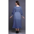 thumbnail image 4 of Bimba Geometric Women Cotton Smocked Boho Renaissance Long Ruffle MaxiÂ&nbsp;Dress-XX-Large, 4 of 5
