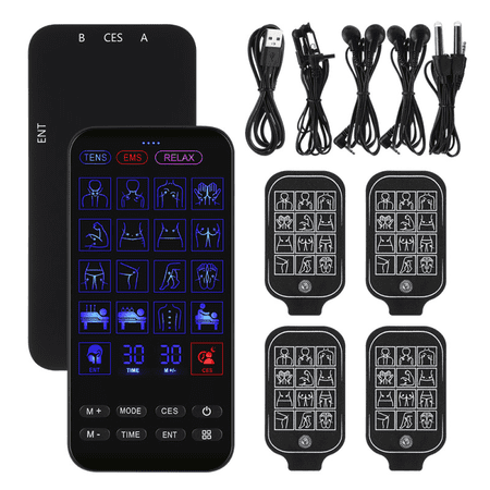 4 in 1 Muscle Stimulator Massager with 48 Modes & 30 Intensi - TENS Unit by SKINER for Pain Relief