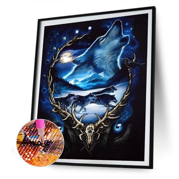 Cuadros Decorativos 5D DIY Diamond Painting Kits Wolf Full Round Drill Wall Decor Art Crafts Mosaico DQrwqpou Nuevos Originales