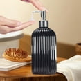 thumbnail image 4 of Djiypn 13.5OZ Fashion Stripe Glass Refillable Soap Dispenser with Rust-Proof Pump Premium Soap Dispenser for Kitchen, Bathroom, Hand Sanitizer, Liquid Soap, Lotion, etc.(1Pack), 4 of 7
