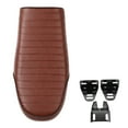 thumbnail image 4 of 20.9in Motorcycle PU Leather Racer Seat Flat Saddle Cushion Fit for CG125 GN CG CB400SS, 4 of 8