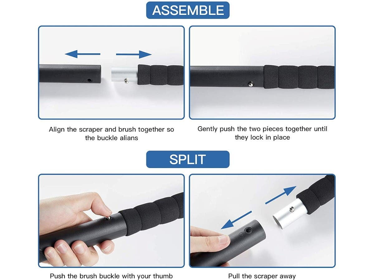 Fekey&JF 25 Snow Brush with Ice Scraper for Car, Detachable