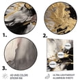 thumbnail image 3 of Designart "Fluid Fusion in Gold and Grey II" Abstract Shapes Metal Wall Art, 3 of 5