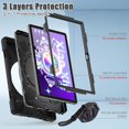 thumbnail image 3 of XYX Case for Lenovo Tab M10 Plus 3rd Gen 10.6 Inch 2022 (Model:TB-125F/TB-128F), 360 Degree Rotating Hand Grip Shockproof Cover with Shoulder Strap, Black, 3 of 7