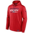 thumbnail image 2 of Men's Fanatics Red Columbus Blue Jackets Authentic Pro Fleece Pullover Hoodie, 2 of 3