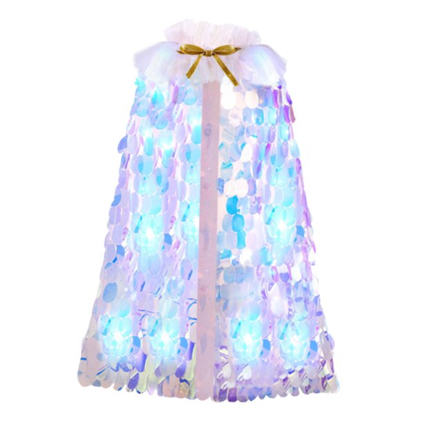 Capa de princesa, accesorio, disfraz para espectáculo de carnaval, festival de cosplay de princesa luz blanca