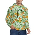 thumbnail image 2 of Honeii Tangerine Pattern Mens Hoodies Men's Loose Sleeve Sweatshirt,Pullover Hooded Sweatshirt for Men,Essentials Hoodie-X-Large, 2 of 7