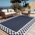 thumbnail image 4 of Reversible Patio Mat – Waterproof Plastic Straw – Washable, Non-Shedding & UV Resistant – Porch, Deck, Balcony, Backyard, Camping & RV – Outdoor Rug, 4 of 8