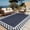 Black/Blue/White, variant on Kicctian Waterproof Reversible Outdoor Rug 10x14ft – Modern Striped Edge Plastic Patio Carpet – Easy Clean, Portable with Stakes & Carry Bag – Garden, RV, Balcony, Camping – Black Coffee