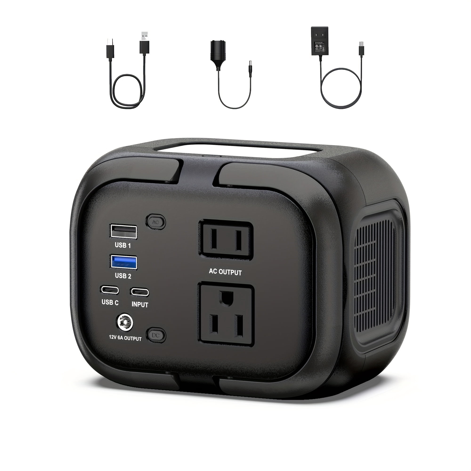 120W Portable Power Station 97.68Wh Power Bank with AC Outlet Portable Charger with USB-A USB-C Outputs Battery Bank Supply for Outdoor Camping RV Home Use Emergency Backup