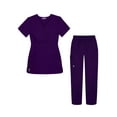 thumbnail image 1 of Sivvan Womens Scrub Set - Multi Pocket Cargo Pants & Stylish Mock Wrap Top, 1 of 6