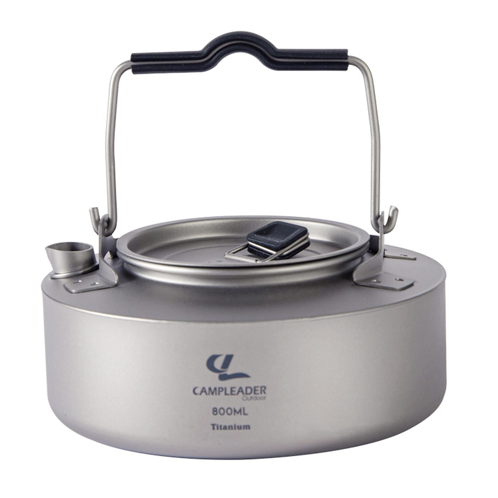 Camping Kettle Camp Pot Titanium 800ml Outdoor Hiking Gear Portable