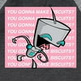 thumbnail image 3 of Invader ZIM - ZIM Happily Sticking His Tongue Out - You Gonna Make Biscuits - Toddler And Youth Raglan Graphic T-Shirt, 3 of 6