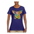 thumbnail image 3 of Dean Russo The Pig Animal Lover Womens Graphic T-Shirt, Purple, X-Large, 3 of 6