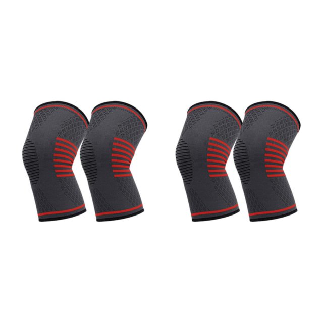 Redempat 2pcs/set Comfortable Knee Pad For Running Gym Workout Sports Non-slip And Breathable Lightweight red S 2Set