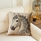 thumbnail image 5 of Fasiaou 2 Counts Horse Head Pillow Cover Embroidery Style Decorative Cushion Case Premium Polyester Fabric Sofa Bed Home Decor Throw Pillowcase for Living Room Equestrian Design Gift, 5 of 6