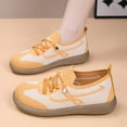 thumbnail image 7 of Nestiefly Women's Wide Toe Box Barefoot Walking Shoes Flats | Width Minimalist, Breathable Knit Mesh, Lightweight, Comfortable Casual Yellow Wide 5, 7 of 7