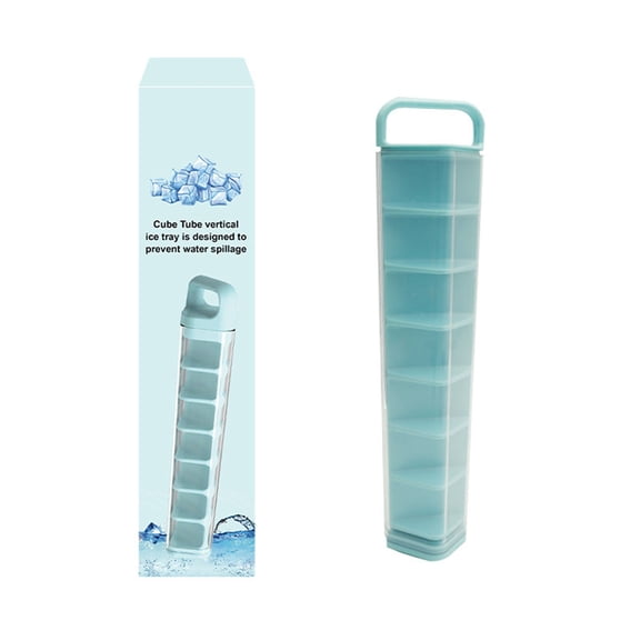 Portable Ice Maker Tray with Easy-Release Button, Food-Grade Material, Convenient Freezer Ice Storage for Home, Office, and Kitchen Use