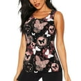 thumbnail image 2 of Picia Butterflies1 Pattern Women's Workout Tank Top,Breathable Activewear,Slim Fit Athletic Top,Versatile Workout Moisture-wicking top-XX-Large, 2 of 9