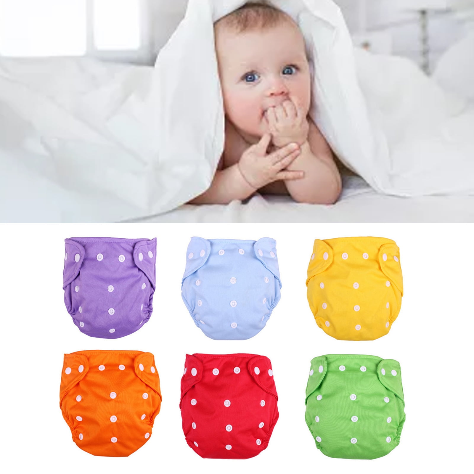 Adjustable Reusable Diapers Perfect Fit Leak-Proof Comfort