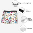 thumbnail image 3 of Sikiie Summer Print Men's Boxer Briefs, Elastic Waistband Boxer Briefs Leggings-Large, 3 of 5