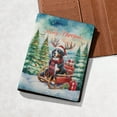 thumbnail image 5 of Merry Christmas Santa Reindeer Antlers Bernese Mountain Dog Sleigh Xmas Winter Holiday Travel Passport Wallet Berner Lover Gifts PU Leather Passport Holder Cover - 00023, 5 of 5