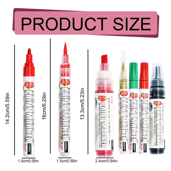 Tombstone Marker Pen, 3mm-8mm Weatherproof Paint Marker, Permanent Monument Ink Marker, Gravestone Paint Pen, Fade Resistant Marker Pen for Tombstone Lettering, Coloring, Doodling, 6.3×0.6 inch