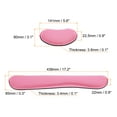 thumbnail image 2 of Unique Bargains Keyboard Wrist Pad Mouse Wrist Rest Ergonomic Wrist Support Comfortable Memory Foam Style 1, Pink 1 Set, 2 of 5