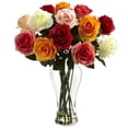 thumbnail image 1 of Roses en Fleurs Assorties avec Vase, 1 of 1